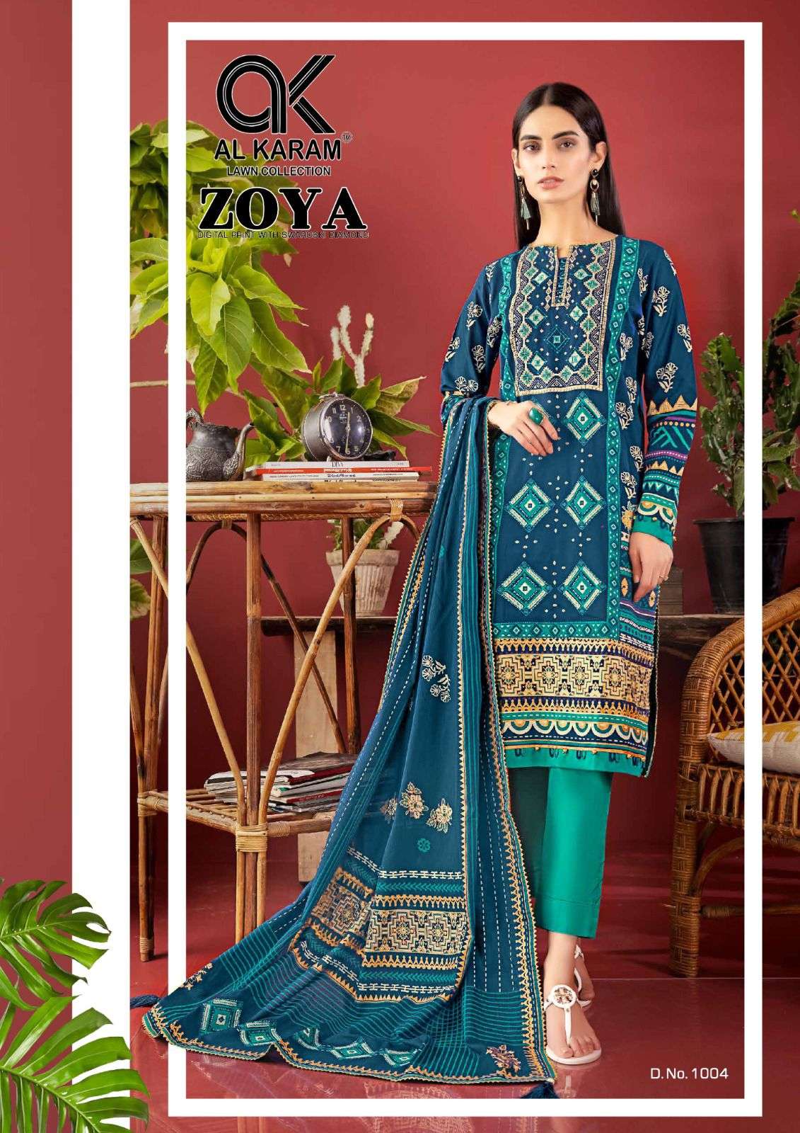 Zoya By Al Karam 1001-1006 Karachi Cotton Dress Material Catalog